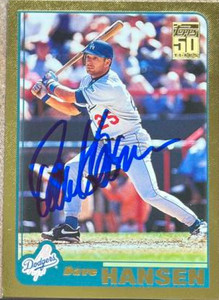 Dave Hansen Autographed 2001 Topps Gold #55 LE/2001