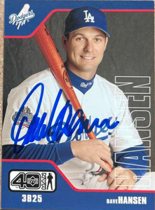 Dave Hansen Autographed 2002 Upper Deck 40 Man #696