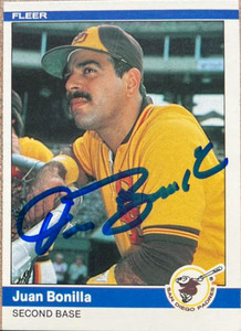 Juan Bonilla Autographed 1984 Fleer #295