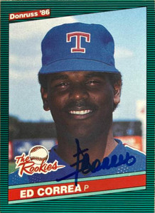 Ed Correa Autographed 1986 Donruss The Rookies #4