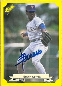 Ed Correa Autographed 1987 Classic Update Yellow #143