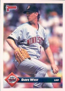 1993 Donruss #501 David West VG Minnesota Twins 