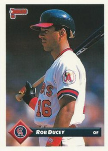 1993 Donruss #489 Rob Ducey VG California Angels 