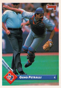1993 Donruss #319 Geno Petralli VG Texas Rangers 