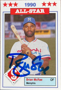 Brian McRae Autographed 1990 Jennings Southern League All-Stars #5 Brian McRae Autographed 1990 Jennings Southern League All-Stars #5