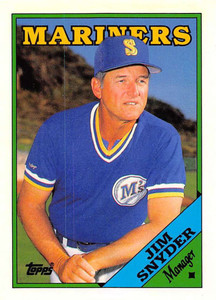 1988 Topps Traded #112T Jim Snyder MG NM-MT Seattle Mariners 
