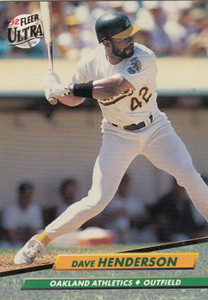 1992 Ultra #113 Dave Henderson VG Oakland Athletics 
