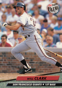 1992 Ultra #287 Will Clark VG San Francisco Giants 