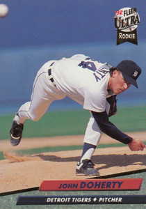 1992 Ultra #360 John Doherty VG RC Rookie Detroit Tigers 
