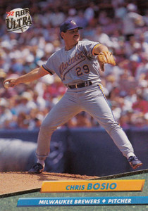 1992 Ultra #379 Chris Bosio VG Milwaukee Brewers 