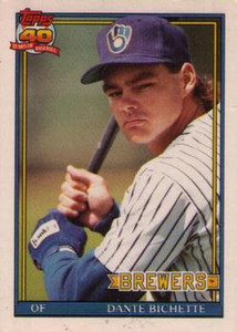 1991 Topps Traded #10T Dante Bichette NM-MT Milwaukee Brewers 