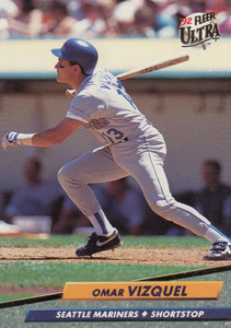 1992 Ultra #436 Omar Vizquel VG Seattle Mariners 
