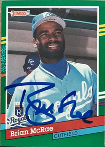 Brian McRae Autographed 1991 Donruss #575