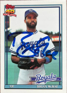 Brian McRae Autographed 1991 Topps Tiffany #222