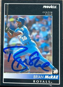 Brian McRae Autographed 1992 Pinnacle #12