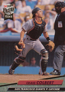 1992 Ultra #588 Craig Colbert VG RC Rookie San Francisco Giants 