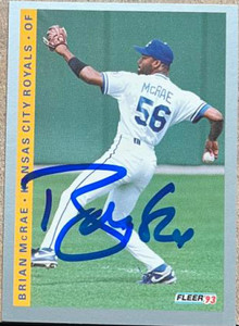 Brian McRae Autographed 1993 Fleer #242