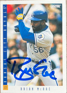 Brian McRae Autographed 1993 Score #128
