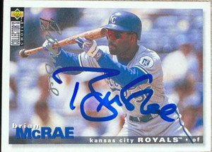 Brian McRae Autographed 1995 Collector's Choice Silver Signature #460