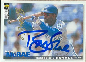 Brian McRae Autographed 1995 Collector's Choice Gold Signature #460