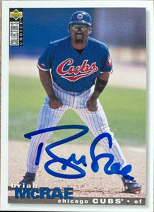 Brian McRae Autographed 1995 Collector's Choice #543