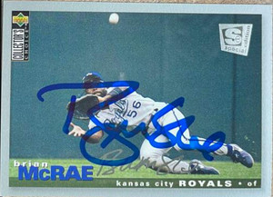 Brian McRae Autographed 1995 Collector's Choice SE Silver Signature #216