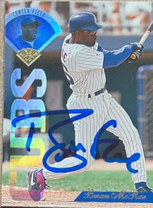 Brian McRae Autographed 1995 Leaf #347
