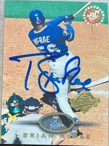 Brian McRae Autographed 1995 Stadium Club Super Team World Series #273