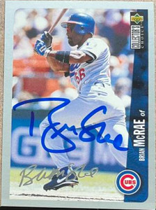 Brian McRae Autographed 1996 Collector's Choice Silver Signature #84