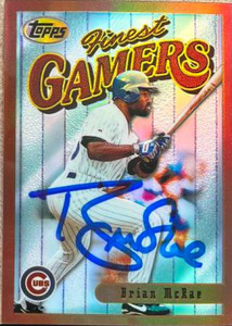 Brian McRae Autographed 1996 Topps Finest Refractors #28