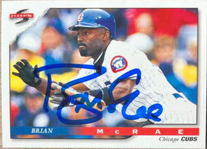 Brian McRae Autographed 1996 Score #68