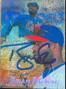 SOLD 139519 Brian McRae Autographed 1997 Flair Showcase Row 0 (Showcase) #95 SOLD 139519 Brian McRae Autographed 1997 Flair Showcase Row 0 (Showcase) #95
