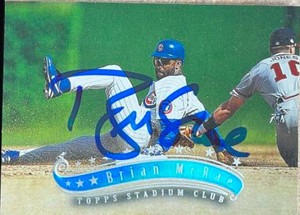 Brian McRae Autographed 1997 Stadium Club #175