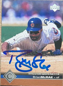 Brian McRae Autographed 1997 Upper Deck #326 Chicago Cubs Card 