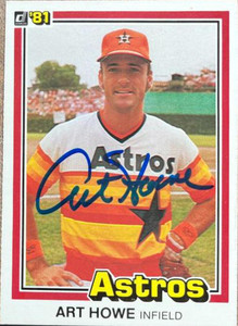 Art Howe Autographed 1981 Donruss #258 Houston Astros Card 