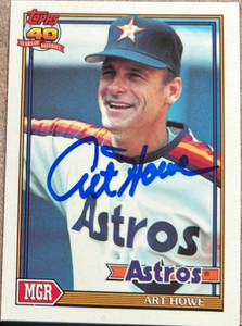 Art Howe Autographed 1991 Topps Tiffany #51