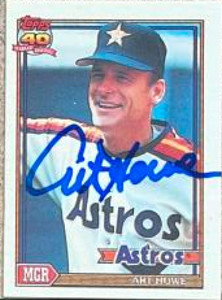 Art Howe Autographed 1991 Topps Micro #51