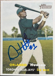 Orlando Hudson Autographed 2006 Topps Heritage #141