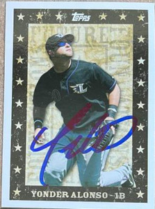 Yonder Alonso Autographed 2010 Topps Pro Debut - Future Foundations #FF22
