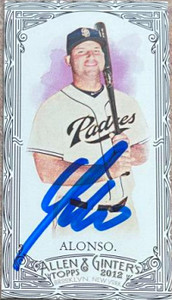 Yonder Alonso Autographed 2012 Topps Allen & Ginter Mini Black Frame #9