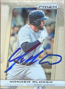 Yonder Alonso Autographed 2013 Panini Prism #114
