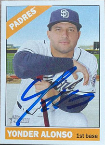 Yonder Alonso Autographed 2015 Topps Heritage #228