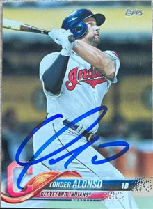 Yonder Alonso Autographed 2018 Topps #554