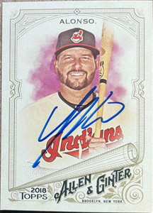 Yonder Alonso Autographed 2018 Topps Allen & Ginter #158