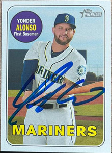 Yonder Alonso Autographed 2018 Topps Heritage #82