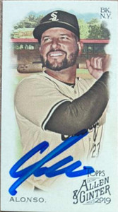 Yonder Alonso Autographed 2019 Topps Allen & Ginter Mini A & G Back #264