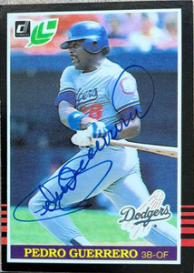 Pedro Guerrero Autographed 1985 Leaf #211