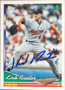 Kirk Rueter Autographed 1994 Topps #628 Montreal Expos Card