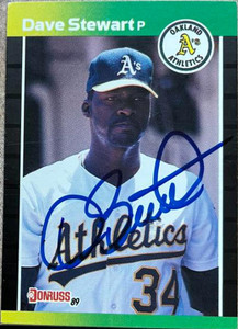 Dave Stewart Autographed 1989 Donruss #214