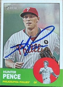 Hunter Pence Autographed 2012 Topps Heritage #268